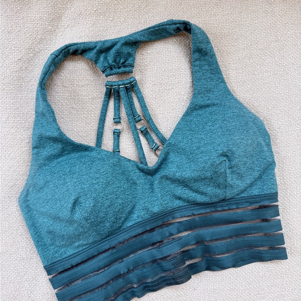 Bombshell Sportswear Teal Statement Bra - Size M - Picture 3 of 5